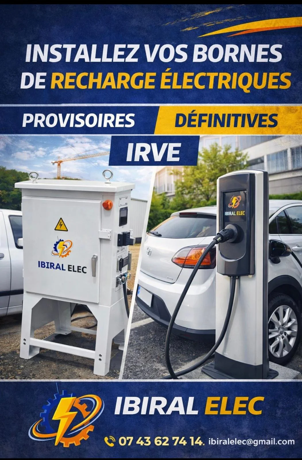 Installation de bornes IRVE